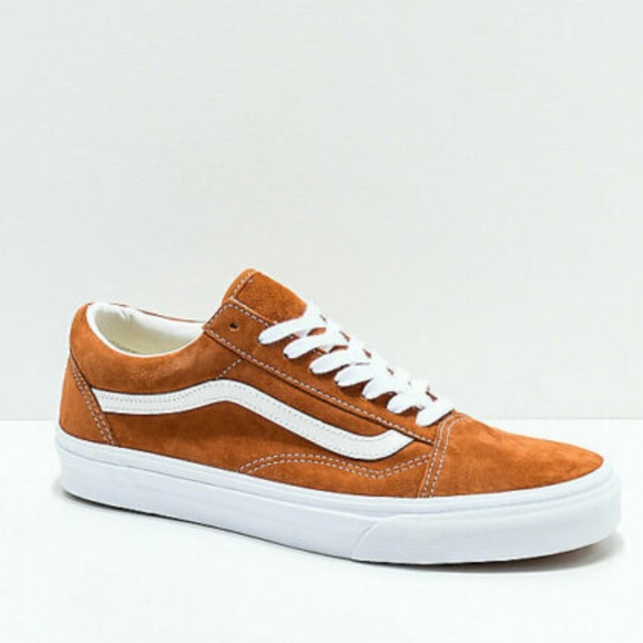 vans old skool pig suede brown